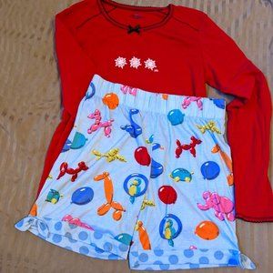 💗 Pajama set- Shorts and Long-sleeve Top